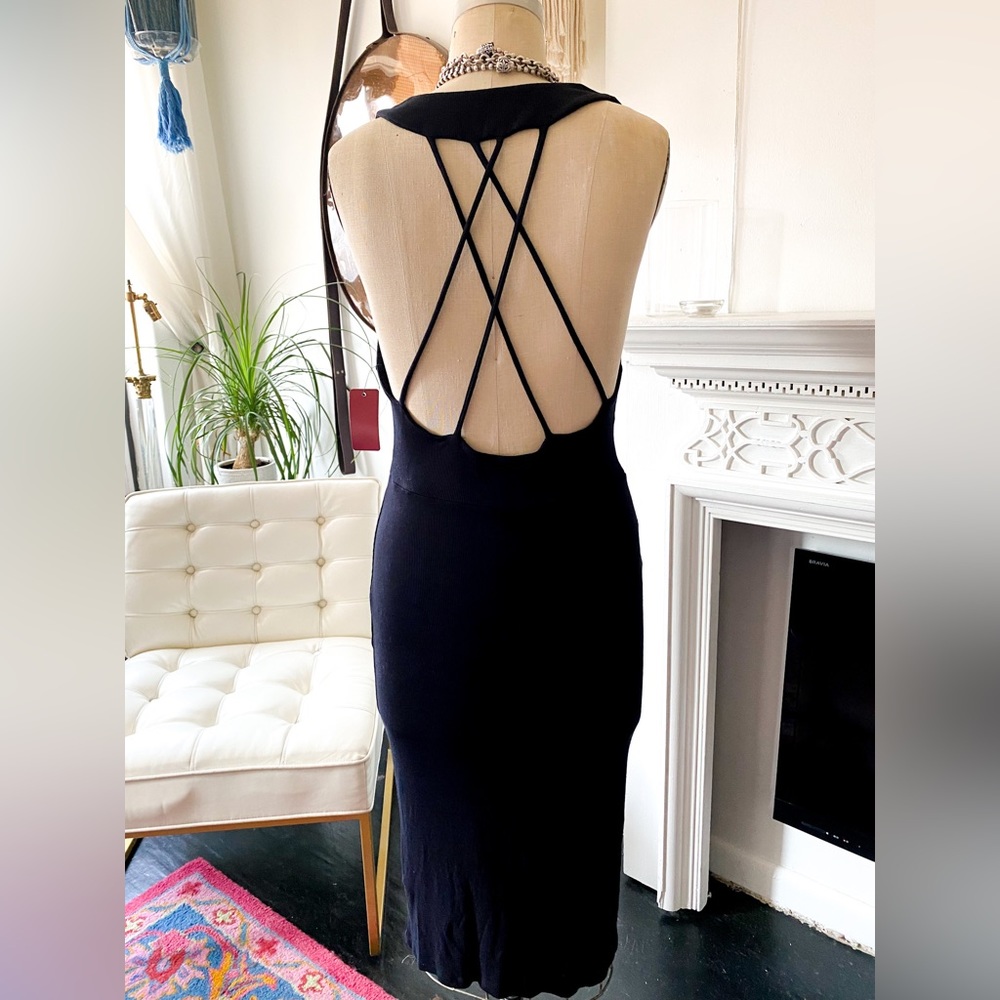 NWT Sexy black strappy Mariella Bella Dress.
